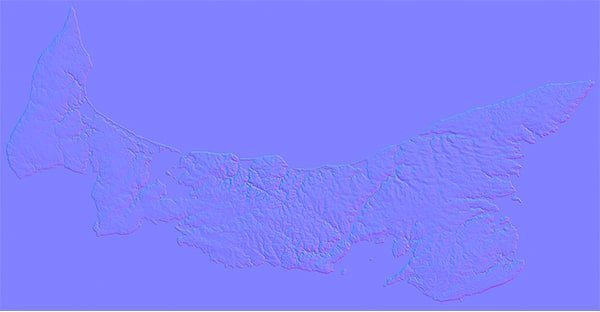 Prince Edward Island Normal Map