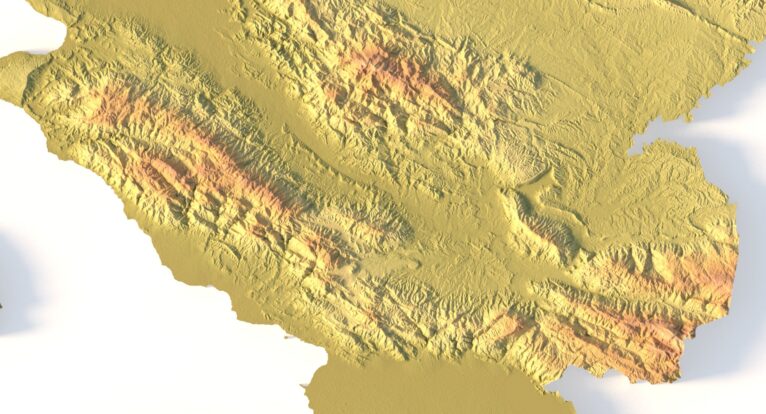 Digital elevation terrain of Haiti in STL format