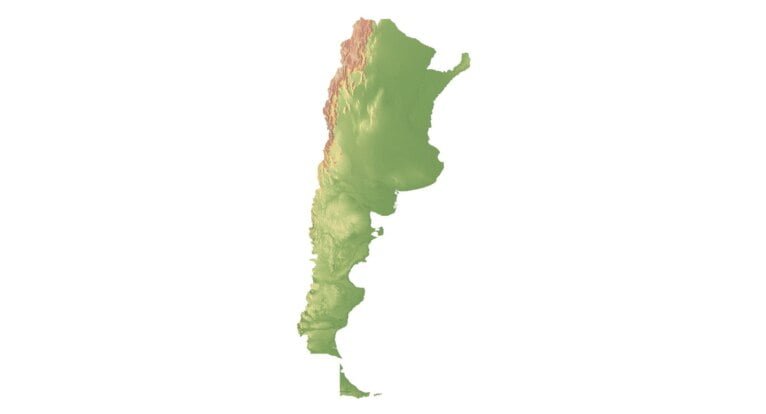 Argentina relief map