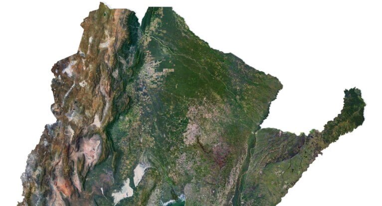 Argentina 3D model terrain