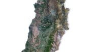 3D relief map of Chile