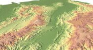 Colombia 3D map