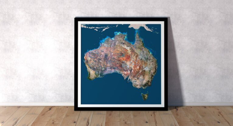3D relief map of Australia