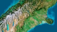 A high-quality 3D terrain map of New Zealand, showcasing its topography for landscape analysis and geospatial applications.