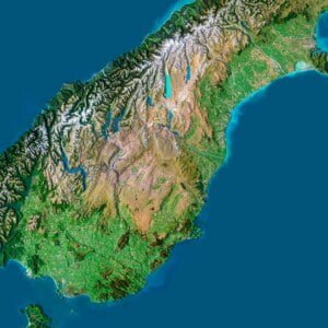 Topographic map New Zealand
