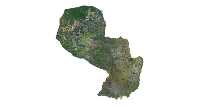 Paraguay 3D model terrain
