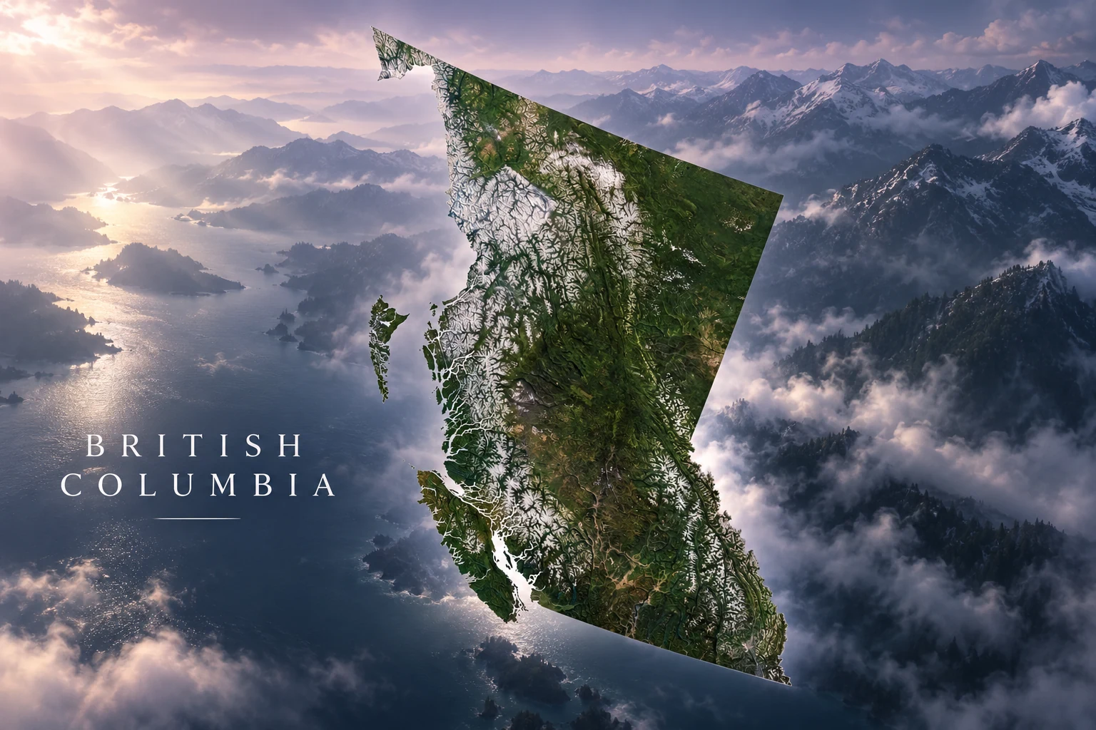 AI-generated British Columbia — documentary opening concept.