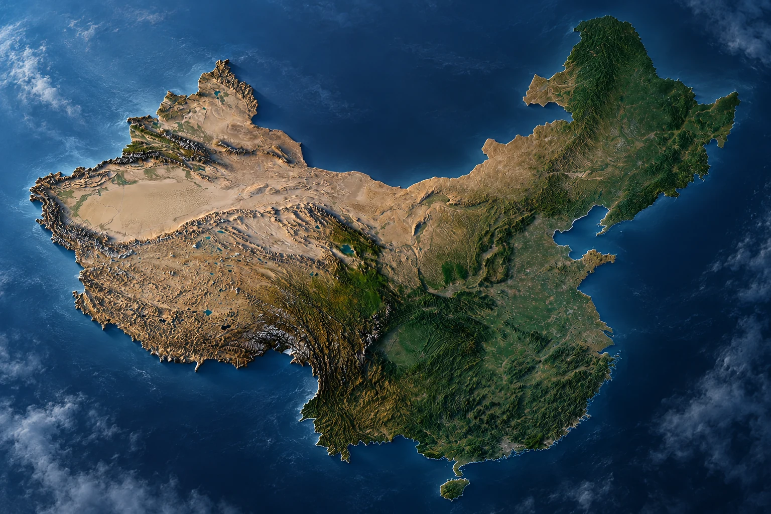 AI-generated China — terrain animation frame concept.