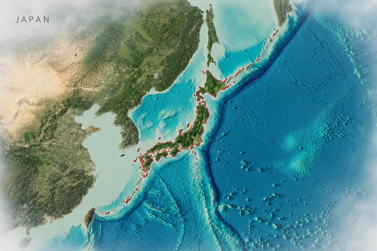 AI-generated Japan — documentary location graphic concept.