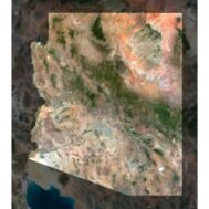 High-resolution arizona satellite imagery displaying detailed topography and natural features.