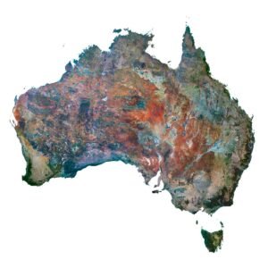 Australia satellite map