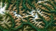 Detailed Austria satellite imagery used for educational purposes.