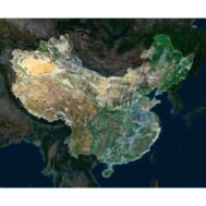 High-resolution china satellite map displaying detailed topography.