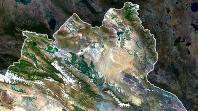 Detailed china satellite images used for educational purposes.