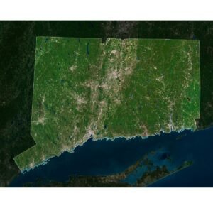 Connecticut Satellite Map – Ideal for Education, Decor, and Gifts