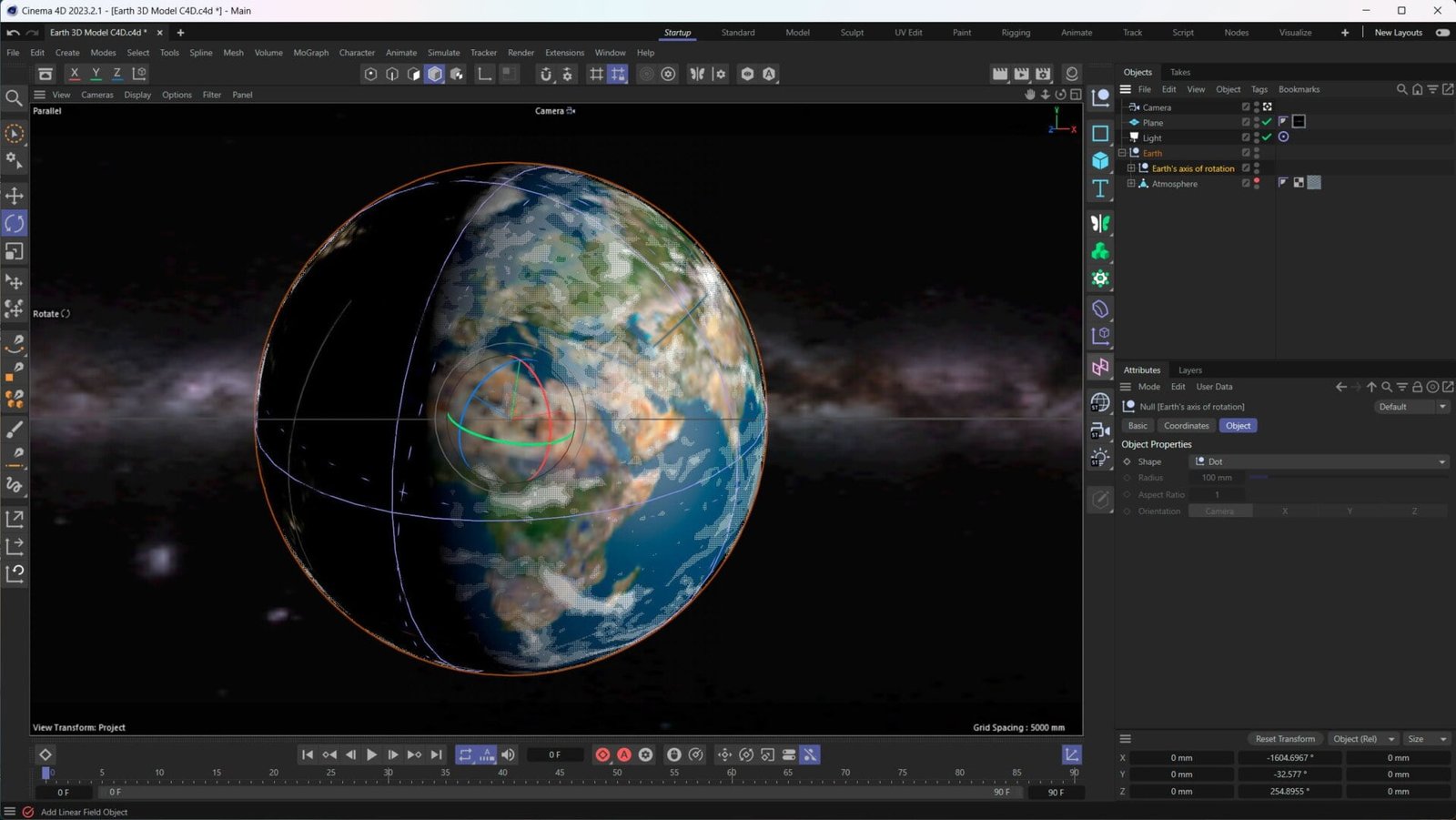 Earth 3D Model with 12K Satellite Textures, DEM & Normal Maps (OBJ, C4D)