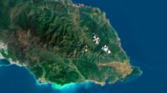 Detailed Jamaica satellite images used for educational purposes.