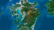 Satellite view of Jamaica highlighting its lush forests and pristine coastlines.