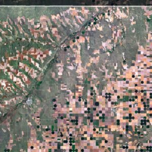 High-resolution Kansas satellite imagery displaying detailed topography.