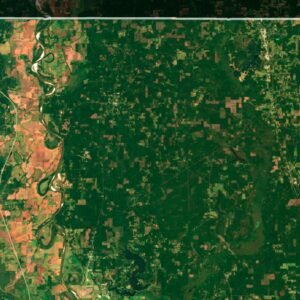 High-resolution Louisiana satellite imagery displaying detailed topography.