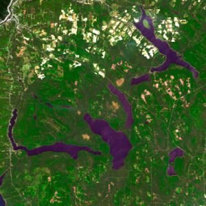 High-resolution maine satellite images displaying detailed topography.