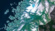 Detailed Norway satellite images used for educational purposes.