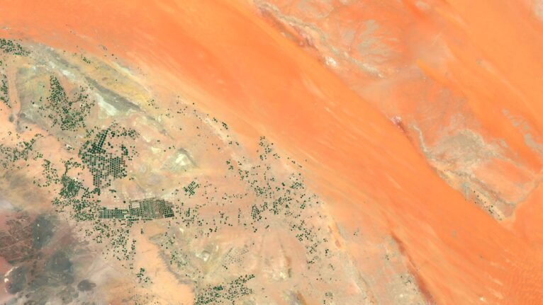 Detailed Saudi Arabia satellite images used for educational purposes.