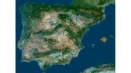 High-resolution satellite map of Spain