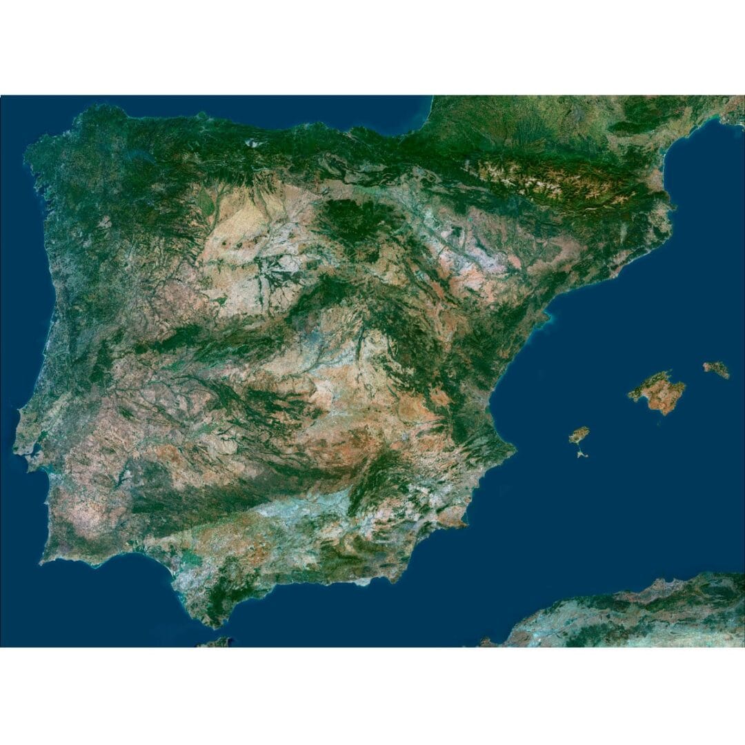 High-Resolution Spain Satellite Map | Detailed Aerial View
