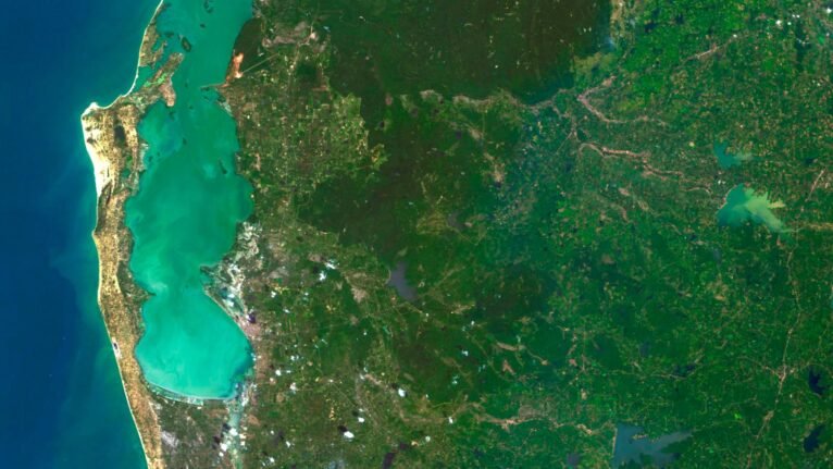 Detailed Sri Lanka satellite images used for educational purposes and geographic analysis.