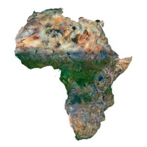Africa satellite map