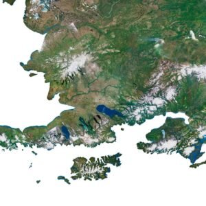 North America satellite view