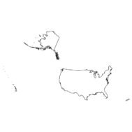 Outline map of USA