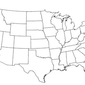 America map outline with states