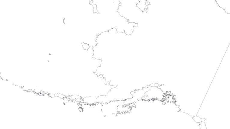 Outline map of the US states