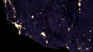 Nighttime satellite image of USA