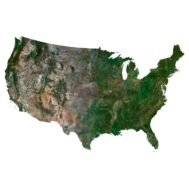 Satellite map of USA