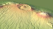 3D model of Bali island with detailed topography and coastline.