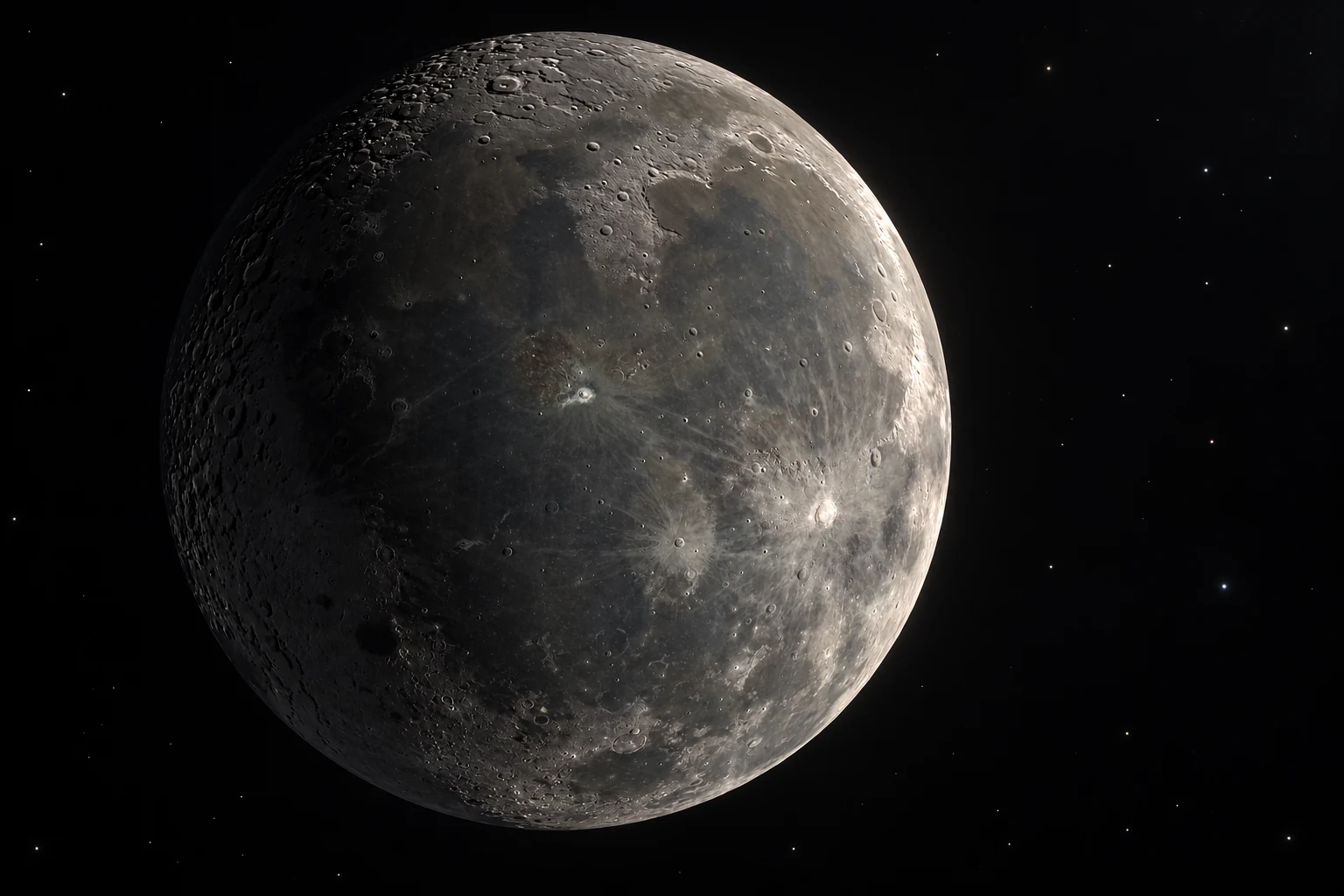 AI-generated moon - animation scene still concept.