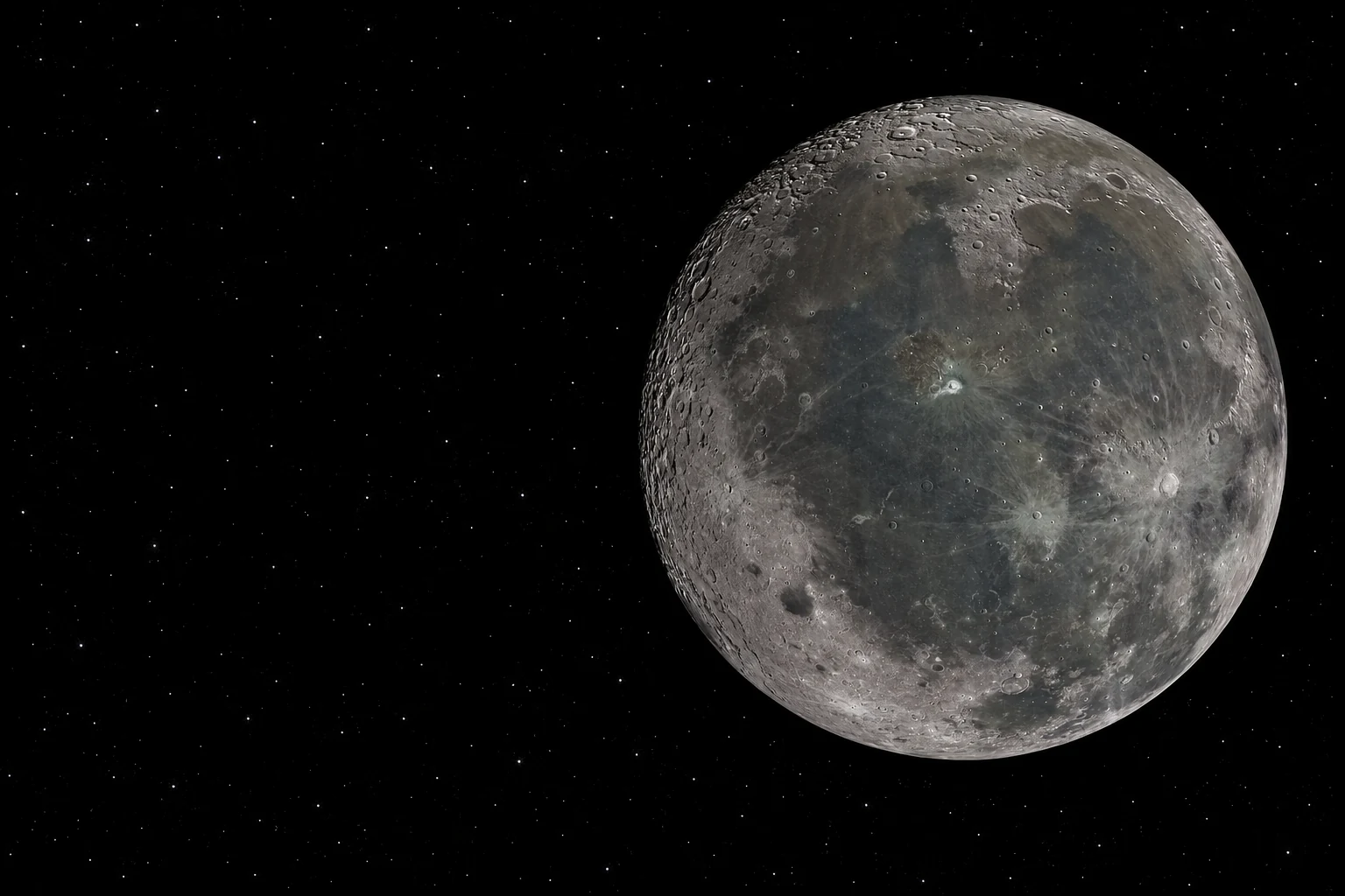 AI-generated moon - astronomy website banner concept.