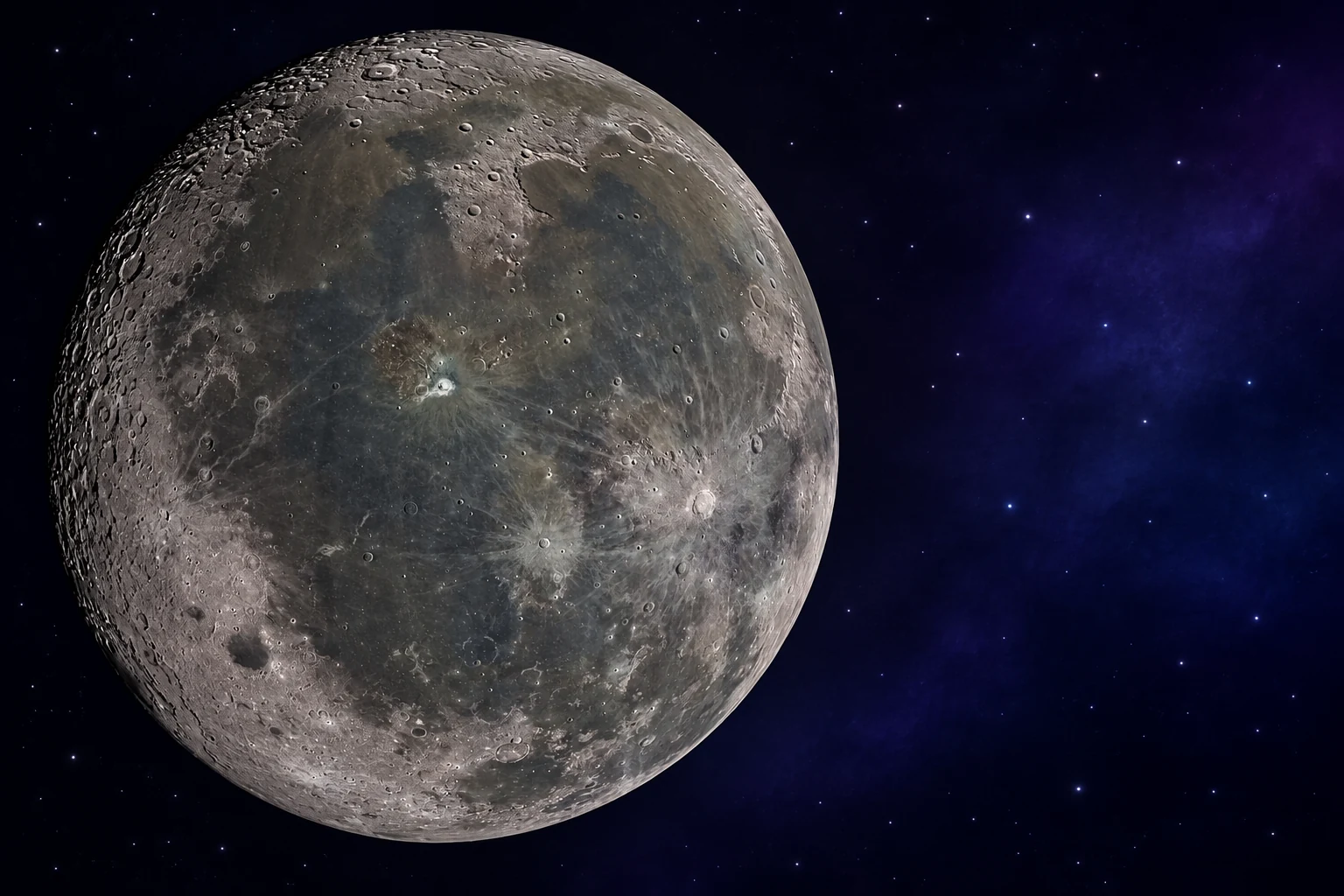 AI-generated moon - astronomy video cover concept.