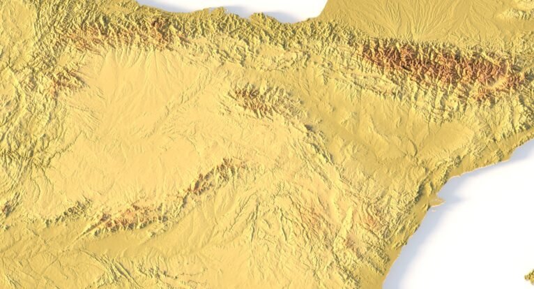 Preview of Europe 3D printable STL model on build plate