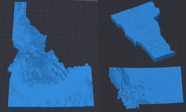 CNC Engraving of United States Topographic Map