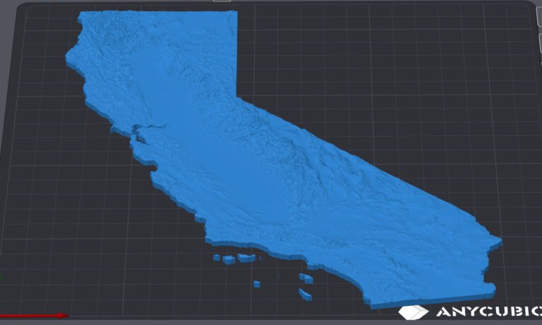 Modular 3D model of the USA, allowing individual state printing and scalable assembly.