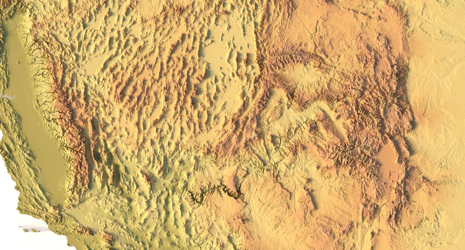 USA 48 States Topographic Map – 3D Model for 3D Printing & CNC