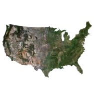 Premium 3D model of the contiguous 48 U.S. states