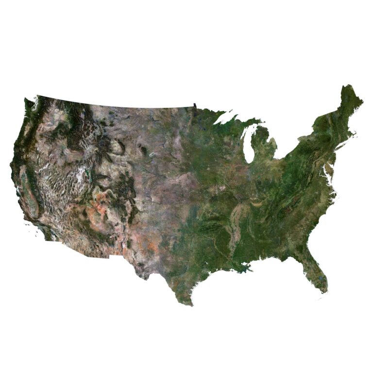 Premium 3D model of the contiguous 48 U.S. states