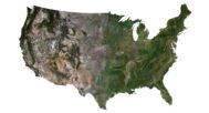 3D model of the 48 contiguous U.S. states for geographic visualization