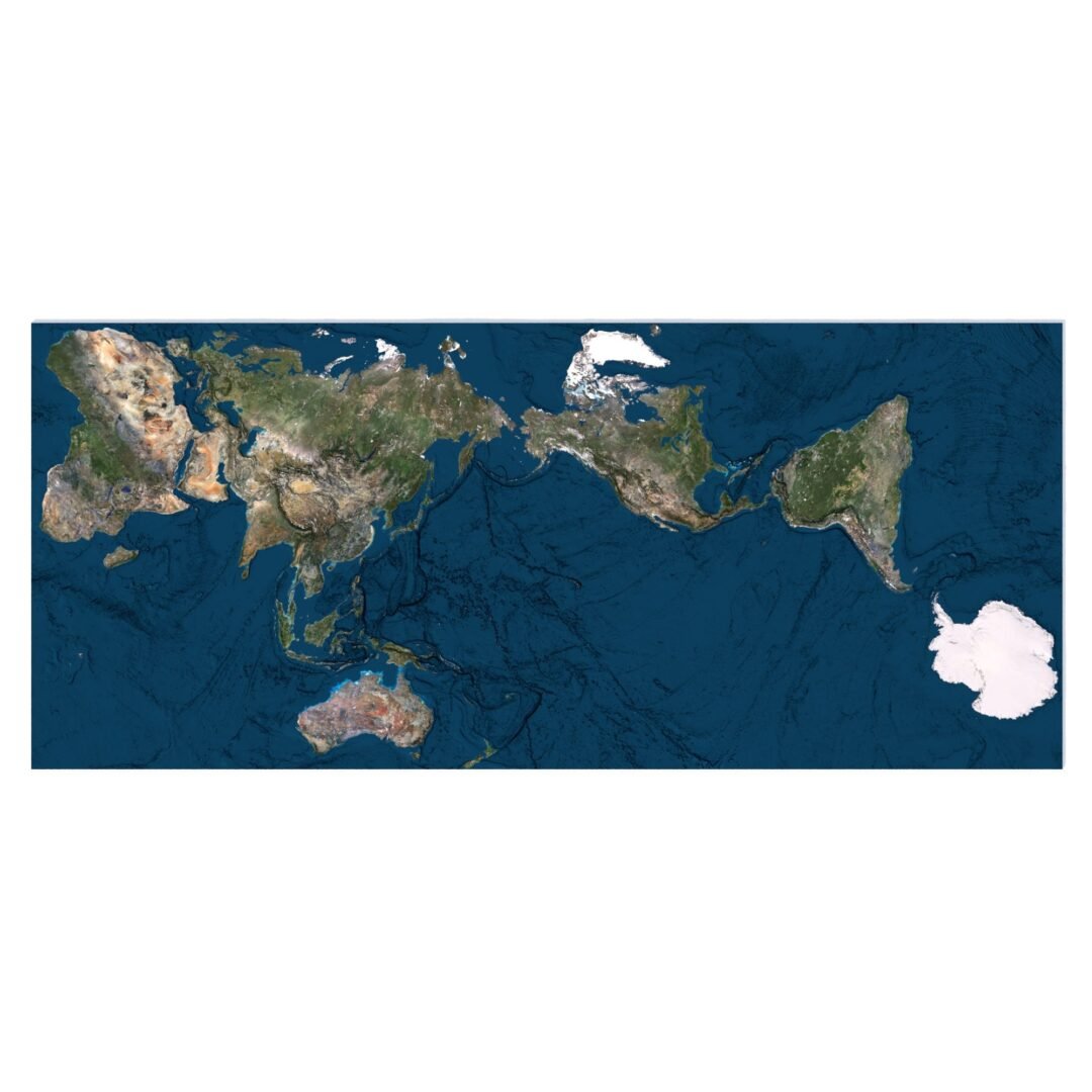 High-Resolution AuthaGraph World Map for Print & Design