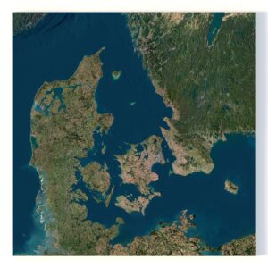 Overview of Denmark Terrain 3D Model featuring elevation and topography